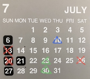 7月の営業日変更の写真1