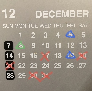 12月年末年始の営業予定予定の写真1