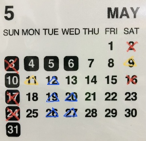 5月の営業予定の写真1