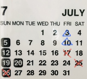 7月の営業予定の写真1